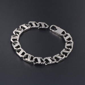 Pulsera de acero de titanio de 21 cm con eslabones de cadena para hombre y mujer, joyería para parejas CE441 - Product Image 3