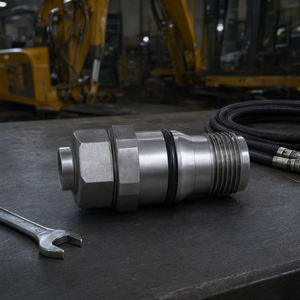 Clapet anti-retour hydraulique en acier inoxydable pour excavatrice et engins lourds - Product Image 2