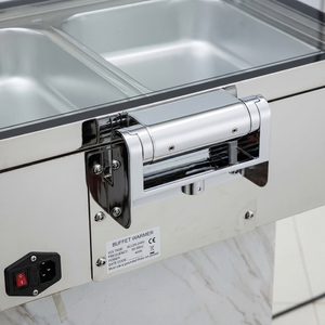 Juego de Recipientes para Buffet de Acero Inoxidable, Calentador de Alimentos Eléctrico para Restaurante, Olla para Sopa de 9L - Product Image 5