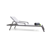 Hôtel minimaliste meubles de jardin piscine chaises longues imperméable extérieur Teslin maille aluminium Chaise longue