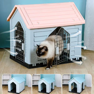 Plastica per esterni eco-friendly cane cane cane Multi-porta traspirante casa di protezione solare pioggia quattro stagioni universale piccolo animale domestico - Product Image 1