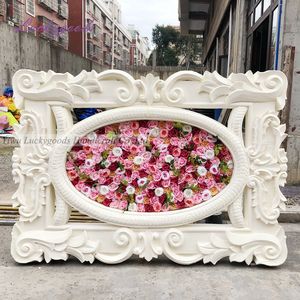 LFB1079 인공 꽃 벽 사용자 정의 3D 롤러 커튼 패브릭 배경 웨딩 장식 실크 장미 인공 꽃 벽 - Product Image 1