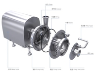 Pompe centrifuge de lait sanitaire de l'acier inoxydable SS304 avec la roue à aubes ouverte