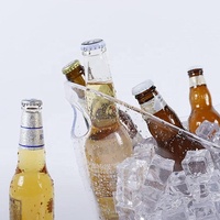 Seau à glace pour boissons de 12 L, grand seau à boissons, seau à glace en acrylique transparent, seau à vin et à champagne pour les fêtes
