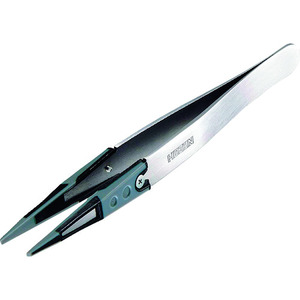 HOZAN P-640-J P-643-J แหนบ ESD ปลายยางอีลาสโตเมอร์เกรดอุตสาหกรรม สแตนเลสสตีล ด้ามจับพลาสติก ได้รับการรับรองมาตรฐาน RoHS ไม่เป็นแม่เหล็ก - Product Image 1
