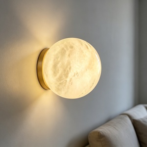 Lámpara de Pared LED Regulable de Mármol Estilo Italiano con Alabastro Español para Hotel, Dormitorio y Sala de Estar - Product Image 3