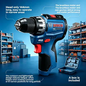 Perceuse-<span class=keywords><strong>visseuse</strong></span> <span class=keywords><strong>sans</strong></span> <span class=keywords><strong>fil</strong></span> professionnelle BOSCH GSR 12V-31 2-en-1, pour le perçage et le vissage du bois, du métal et du plastique, outil électrique durable - Product Image 2