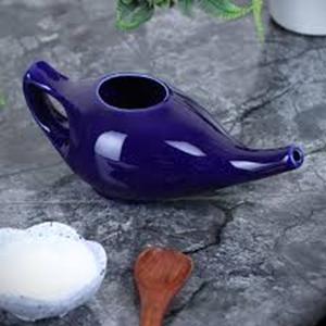 SENORAS Jarra de Cerámica Virgen Ecológica para Lavado Nasal (Neti Pot) Tamaño 6.5 para Ejercicio/Yoga, Suministro de Salud desde India - Product Image 4