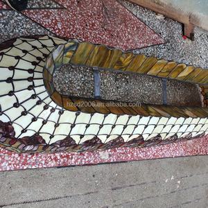 Lámpara Colgante Hecha a Mano con Diseño de Tulipanes de 32 Pulgadas, 4 Luces, Estilo Tiffany, Vidrio de Colores, para Comedor, Hotel, Villa - Product Image 4