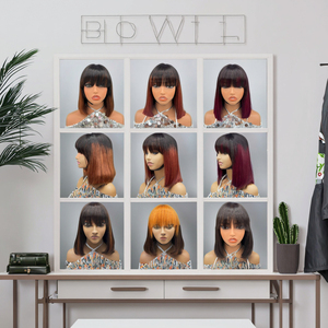 วิกผมมนุษย์ผมเรมี่<span class=keywords><strong>ยาว</strong></span>แบบบราซิลผมมนุษย์100% ผม<span class=keywords><strong>หน้าม้า</strong></span>แบบไม่ใช้กาวสองชั้น - Product Image 2