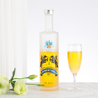 Bouteille de vin en verre Big Vodka 1500ml 150cl bouteille de liqueur unique avec liège