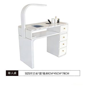 Juego de Mesa y Silla para Manicura, Estructura de Acero al Carbono, Superficie de Mármol, Muebles Multifuncionales para Salón - Product Image 4