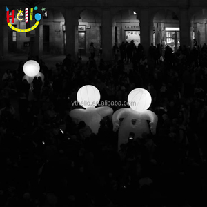 Đáng yêu Inflatable di chuyển Khổng Lồ Trắng người đàn ông phim hoạt hình Inflatable con rối trang phục - Product Image 5