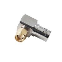 Adaptateur de connecteur coaxial RF à angle droit, prise mâle SMA vers prise femelle BNC
