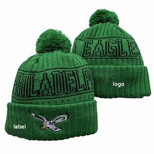 Hot bán mùa giải mới thiết kế đội bóng đá mỹ Mũ Dệt Kim Beanie cap Philadelphia Đại Bàng Mũ mùa đông - Product Image 3