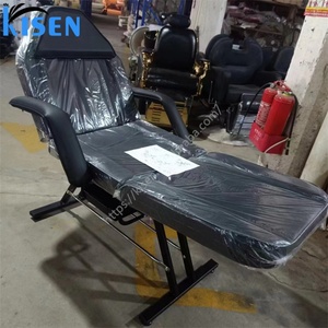 KISEN Hot Sale Massage Table Portable Massage <b>Bed</b> <b>Backrest</b> Adjustable Salon Spa <b>Bed</b> 2 Section Folding White - Product Image 6