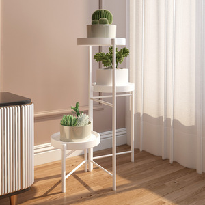Support de plante en métal simple avec fonction de rotation, de pliage et de démontage pour une utilisation intérieure à la maison - Product Image 1