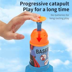 مجموعة آلة نصب داخلية/داخلية مع قاذفة كرات قاعدة محاكاة شبكية لممارسة الأطفال لعبة رياضية بلاستيكية - Product Image 6