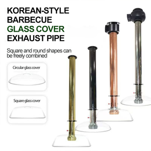 Conduit d'échappement métallique rétractable robuste de fabrication coréenne, directement de l'usine |   <span class=keywords><strong>Hotte</strong></span> en verre en option pour les restaurants commerciaux - Product Image 5