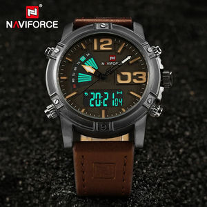 นาฬิกา NAVIFORCE 9095 ลดราคา นาฬิกาข้อมือแฟชั่นผู้ชาย นาฬิกาธุรกิจผู้ชาย นาฬิกาแสดงวันที่ แบรนด์ดัง สายหนัง สปอร์ต นาฬิกาควอตซ์ญี่ปุ่นสำหรับผู้ชาย - Product Image 3
