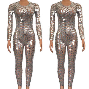 Pantalones de Malla Brillante de una Pieza, Ajustados, para Espectáculos, Celebraciones y Eventos - Product Image 5