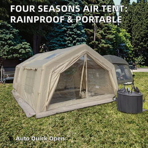 Tenda ad aria in cotone Oxford quattro stagioni impermeabile portatile campeggio casa gonfiabile tenda> fondo 3000mm indice impermeabile durevole - Product Image 5