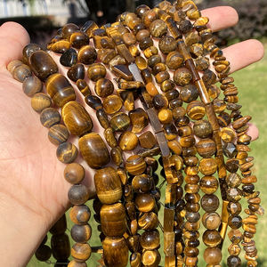 AAA + <span class=keywords><strong>pierre</strong></span> d'oeil de tigre jaune naturel rond Rondelle Cube à facettes coeur puce perles pour la fabrication de bijoux bracelets à bricoler soi-même collier 15" - Product Image 2