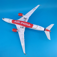 Modèle d'avion Air India A350 de 47 cm, haute simulation avec éclairage LED, train d'atterrissage en résine ABS, ornement pour exposition