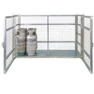 מיכל רשת תיל מגולוון ותא אחסון מותאם אישית מפלדה כבדה לאחסון בלוני גז תעשייתיים - Product Image 2