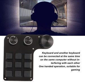 9-Tasten Gaming Keypad Mechanische Einhändige Tastatur und Makro-Drehknopf Mini RGB Mechanische Tastatur - Product Image 4