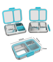 Petite boîte à bento en acier inoxydable, chauffable, étanche, portable, pour le déjeuner des enfants, utilisable au micro-ondes