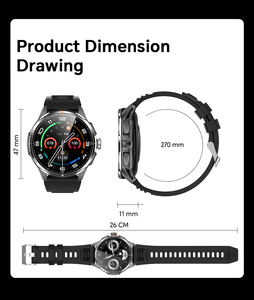 Montre connectée H81 4G avec carte SIM mondiale, étanche, écran tactile, pour hommes d'affaires, étudiants, adultes, compatible iOS et <span class=keywords><strong>Android</strong></span> - Product Image 4
