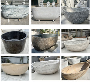 Bañera Independiente de Travertino Natural, Bañera de Piedra de Travertino Beige Sólido, Bañera de Lujo para Hotel o Villa, Bañera de Mármol - Product Image 6