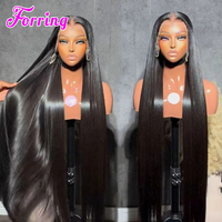 Wig Rambut Asli Vietnam HD Swiss Lace 13x4 Tanpa Lem, Rambut Kutikula Tertata Rapi, Wig Lace Front untuk Wanita Kulit Hitam