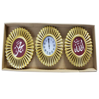 Cermin dan Jam 3pcs dalam 1 Set Dekorasi Rumah Modis Set Jam Dinding