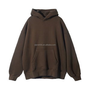เสื้อมีฮู้ดทรงหลวมสำหรับผู้ชายเสื้อมีฮู้ดทรงหลวมมีโลโก้ที่กำหนดเองได้สำหรับทุกเพศผ้าฝ้าย100% เทอร์รี่ฝรั่งเศสไซส์ใหญ่พิเศษ - Product Image 6