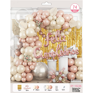 Kit <span class=keywords><strong>de</strong></span> Guirnalda <span class=keywords><strong>de</strong></span> Globos <span class=keywords><strong>de</strong></span> Cumpleaños Feliz Cumpleaños <span class=keywords><strong>en</strong></span> Español, Decoración <span class=keywords><strong>de</strong></span> Fiesta <span class=keywords><strong>en</strong></span> Dorado, Plateado y Blanco, Fondo para Fotos, Juego <span class=keywords><strong>de</strong></span> 74 Piezas, Venta al Por Mayor <span class=keywords><strong>de</strong></span> Fábrica - Product Image 4