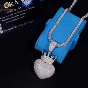 Romantic Heart Shape Moissanite Pendant 925 Sterling Silver Luxury Jewelry Gift for <b>Girlfriend</b> Wife Wedding Party Daily Wear - Product Image 3
