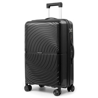 Ensemble de bagages de voyage élégants en PP avec motif ondulé 3D, valise rigide à roulettes, sac de transport ultra-léger et imperméable