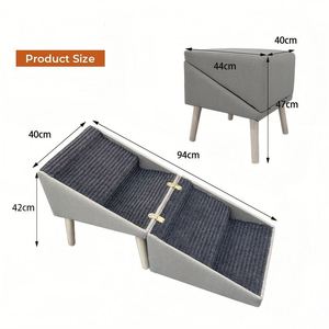 Escalier convertible pour animaux de compagnie en ottoman, rampe 2-en-1 pour petits chiens et chats, marches antidérapantes - Product Image 1