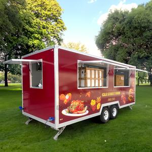 Meilleur Prix Camion Restauration Rapide Restaurant Mobile Vintage Food Truck Burger Équipement Crème Glacée Remorque Houston Avec Certificat CE - Product Image 1