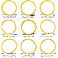 Câble de raccordement à fibre optique FTTH, connecteurs SC/FC/LC/APC/UPC, gaine LSZH/PVC, terminal d'accès, répartiteur