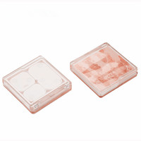 Palette de maquillage compacte vide à 3 compartiments pour marque privée, en plastique, pour blush, illuminateur, contour et fard à paupières, emballage DIY
