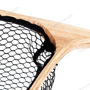 Tenkara – filet d'atterrissage de <span class=keywords><strong>truite</strong></span> à poignée courbe en bois avec revêtement en caoutchouc - Product Image 6