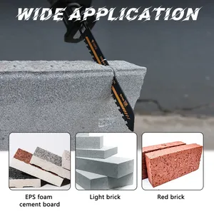 Lame de <span class=keywords><strong>scie</strong></span> sauteuse HAPU 9 pouces 2TPI pour maçonnerie, lames à pointe carbure pour <span class=keywords><strong>couper</strong></span> le béton cellulaire, la <span class=keywords><strong>brique</strong></span> creuse, la <span class=keywords><strong>brique</strong></span> <span class=keywords><strong>rouge</strong></span>, le ciment - Product Image 4