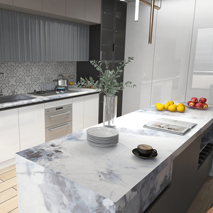 Estilo especial Color azul Encimera de cocina de alta calidad Losas de piedra grandes <span class=keywords><strong>Serie</strong></span> Statuario Piedra de cuarzo artificial - Product Image 3