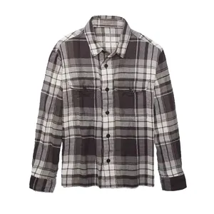 2024 New Hot Sale Good Quality Spring Flannel Shirts Men Logo