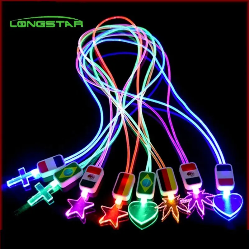 Collar de luz Multicolor con cordón LED intermitente, diseño personalizado, gran oferta