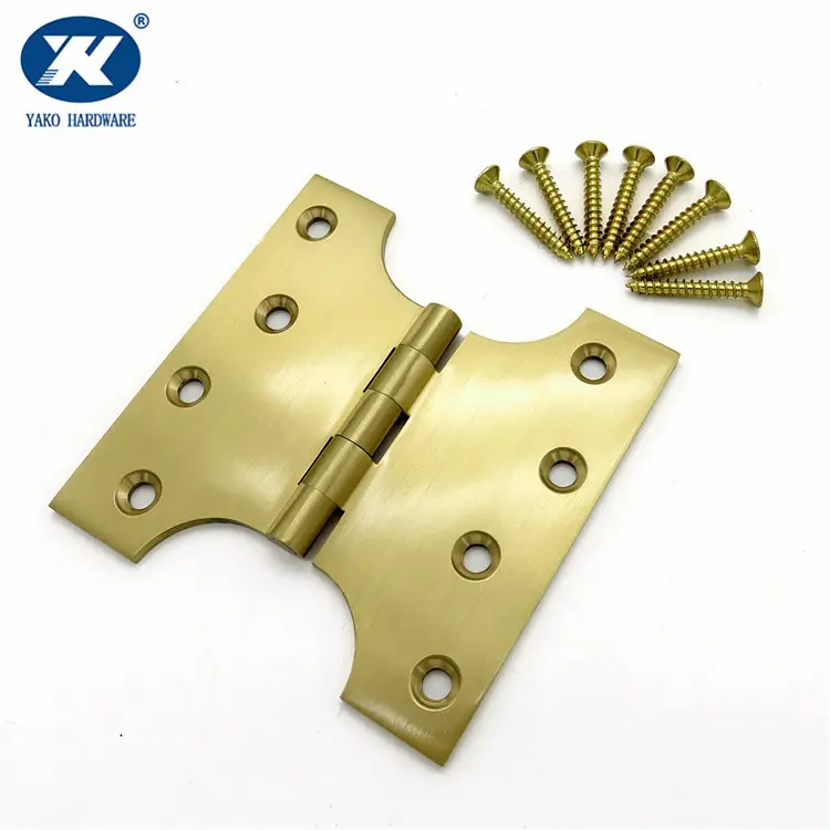 Heavy Duty Brass Button Tipped Parliament Hinge Ball Bearing Wooden Door Hinges
