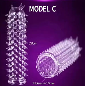 Wiederverwendbares klares Silikon-Kondom für Männer 20 cm, Sexspielzeug-Kondome für den Mann - Product Image 4